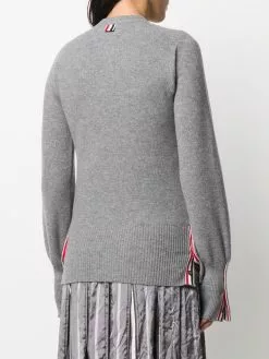 Thom Browne RWB stripe piqué-stitch cardigan