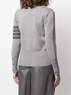 Thom Browne 4 Bar stripe V neck cardigan cardigans of women 8 Thom Browne 4-Bar stripe V-neck cardigan