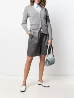 Thom Browne 4-Bar stripe V-neck cardigan