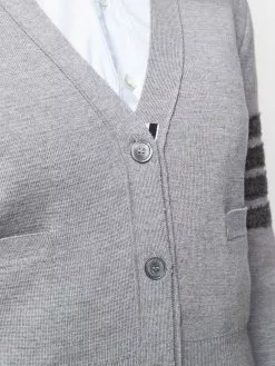 Thom Browne 4 Bar stripe V neck cardigan cardigans of women 9 Thom Browne 4-Bar stripe V-neck cardigan