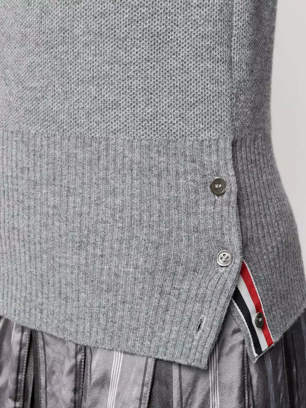 Thom Browne Piqué stitch crew neck shell top knitted tops of women 5 Thom Browne piqué stitch crew-neck shell top