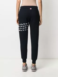 Thom Browne embroidered Animal Icon 4-Bar track pants