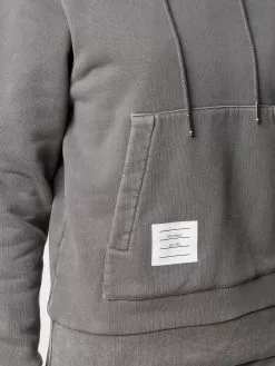 Thom Browne relaxed logo-patch pullover hoodie