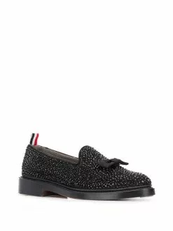 Thom Browne Opera bow appliqué embellished loafers
