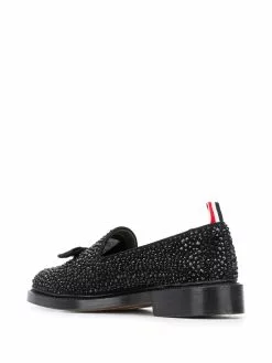 Thom Browne Opera bow appliqué embellished loafers