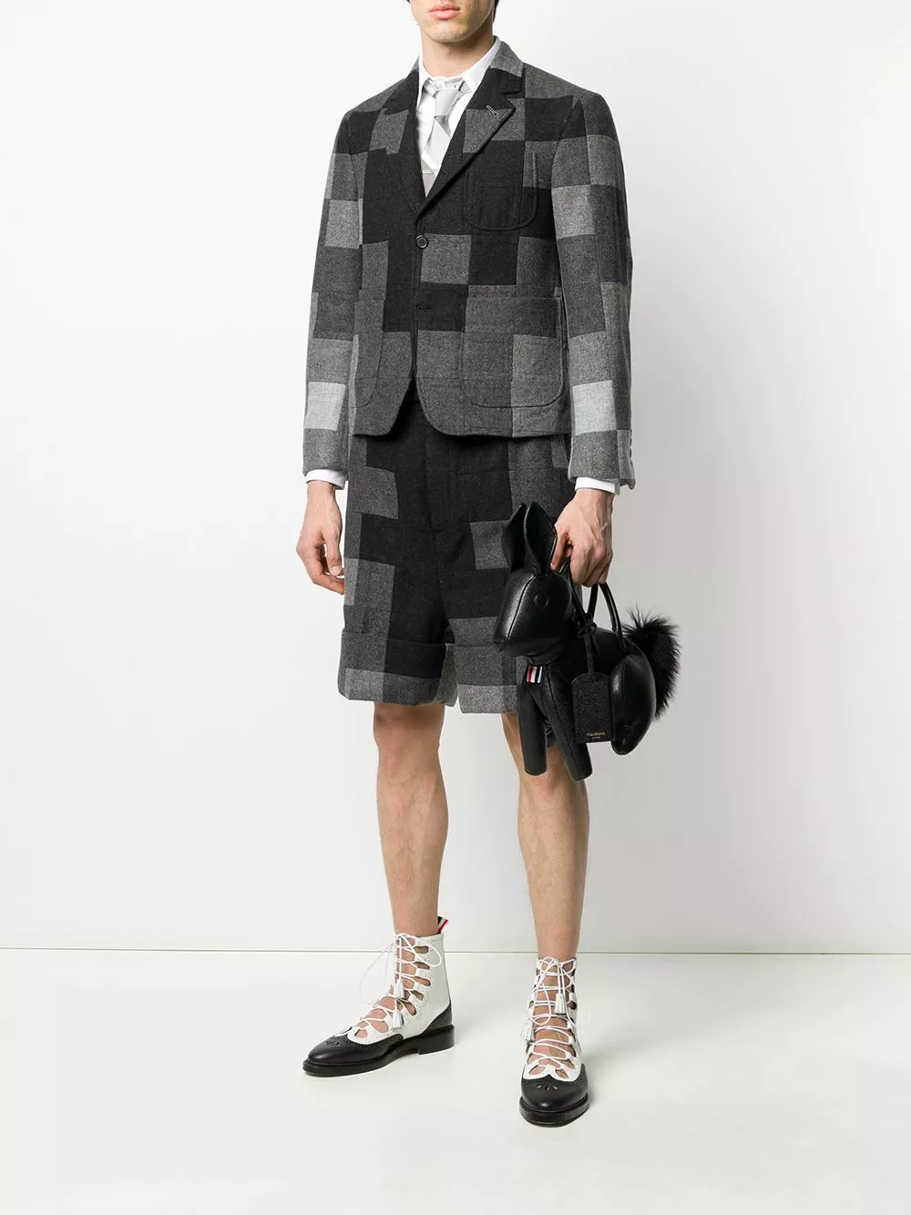 Thom Browne Rabbit pebbled bag tote bags of men 2 Thom Browne Rabbit pebbled bag