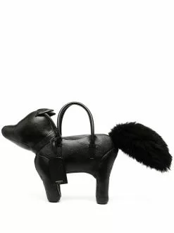 Thom Browne FOX BAG IN PEBBLE GRAIN LEATHER