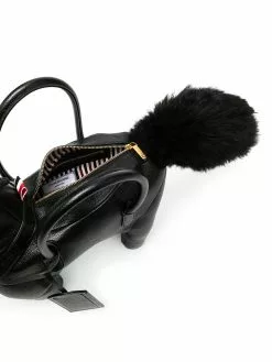 Thom Browne FOX BAG IN PEBBLE GRAIN LEATHER