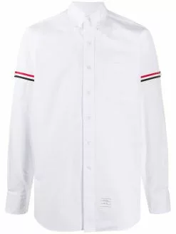 Thom Browne RWB stripe buttoned shirt