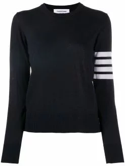 Thom Browne striped-sleeve merino-wool knit jumper