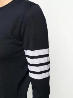 Thom Browne striped-sleeve merino-wool knit jumper