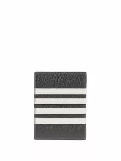 Thom Browne 4 bar passport holder wallets & billfolds of men 4 Thom Browne 4-bar passport holder