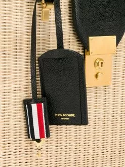 Thom Browne raffia wicker briefcase