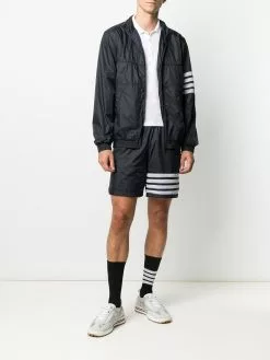 Thom Browne 4-Bar ripstop zip-up jacket