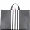 Thom Browne vertical stripe tote bag