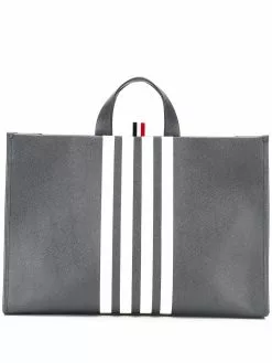 Thom Browne vertical stripe tote bag