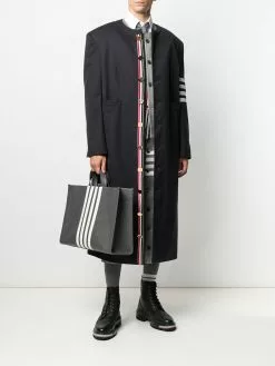 Thom Browne vertical stripe tote bag