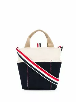 Thom Browne large double-face canvas bucket bag
