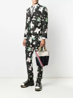 Thom Browne large double-face canvas bucket bag