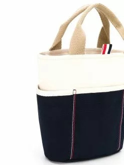 Thom Browne large double-face canvas bucket bag