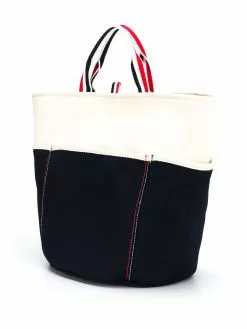 Thom Browne large double-face canvas tote bag