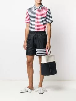 Thom Browne large double-face canvas tote bag