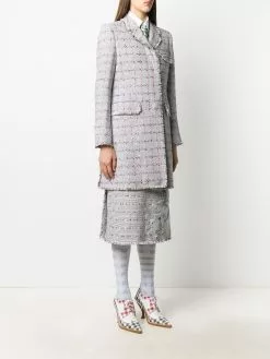 Thom Browne single-breasted tweed coat