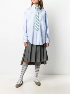 Thom Browne trompe l'oeil bar stripe necktie shirt