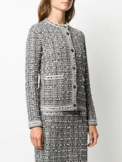 Thom Browne windowpane jacquard cardigan jacket