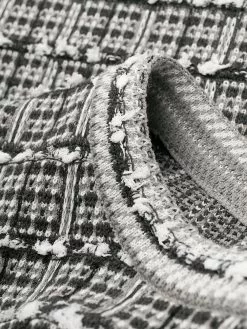 Thom Browne windowpane jacquard sleeveless pencil dress