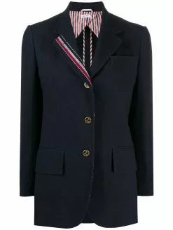 Thom Browne single-breasted blazer with stripe lapel detail