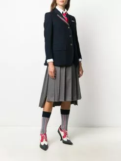 Thom Browne single-breasted blazer with stripe lapel detail