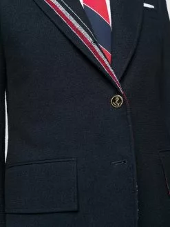 Thom Browne Single breasted blazer with stripe lapel detail jackets of women 9 Thom Browne single-breasted blazer with stripe lapel detail