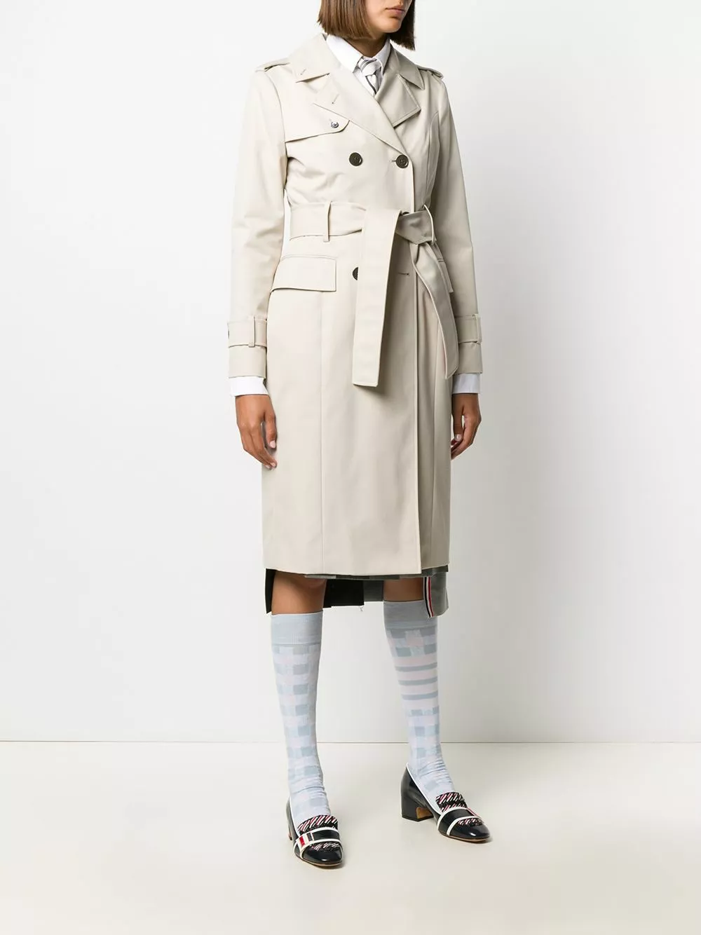 Thom Browne Unconstructed belted trench coat trench coats & raincoats of women 3 Thom Browne unconstructed belted trench coat