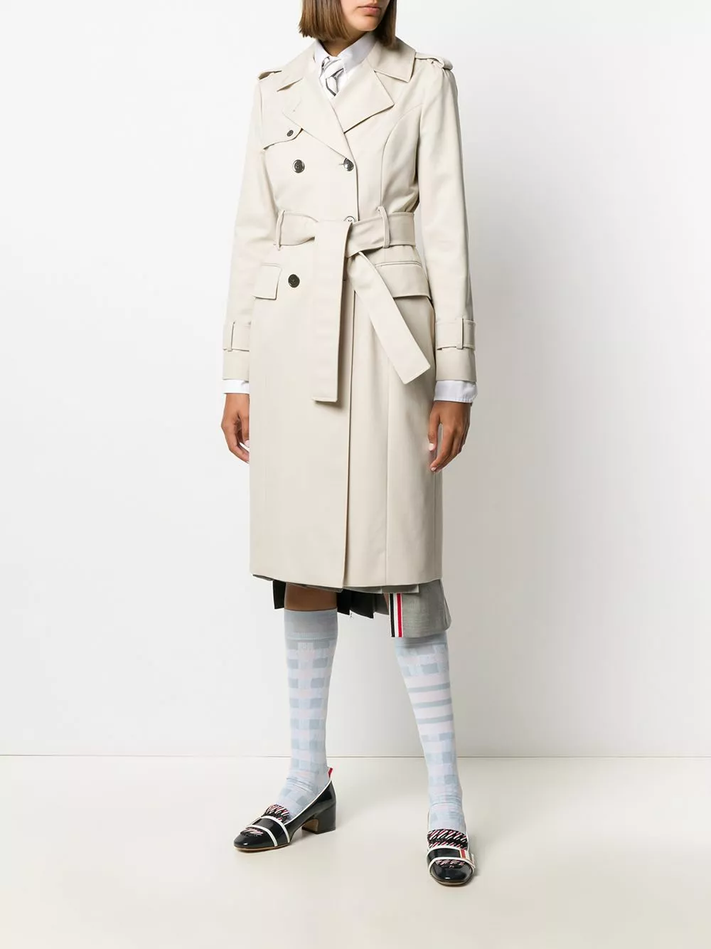 Thom Browne Unconstructed belted trench coat trench coats & raincoats of women 2 Thom Browne unconstructed belted trench coat