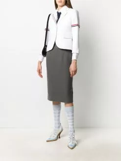 Thom Browne single-breasted stripe detail blazer