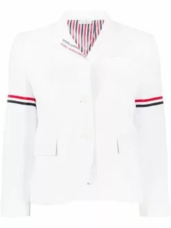 Thom Browne single-breasted stripe detail blazer