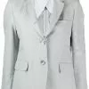 Thom Browne tonal 4-Bar linen jacket