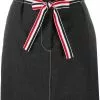 Thom Browne 2ply fresco tie waist mini sack skirt