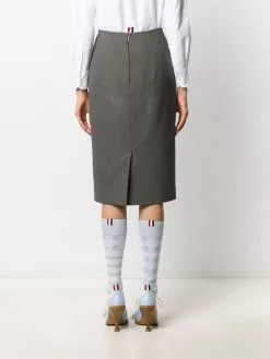 Thom Browne side stripe sheath pencil skirt