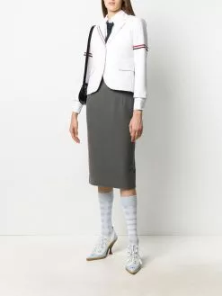 Thom Browne side stripe sheath pencil skirt