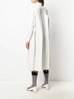 Thom Browne tonal 4-Bar inverted pleat dress