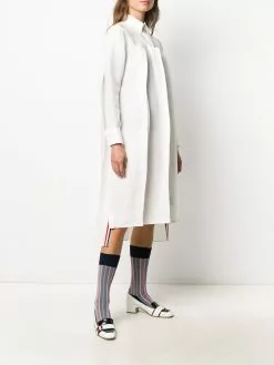 Thom Browne tonal 4-Bar inverted pleat dress