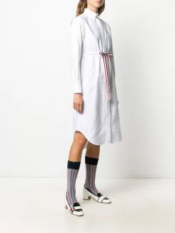 Thom Browne grosgrain belt Oxford shirt dress