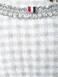 Thom Browne check-pattern eyelash-tweed jacket