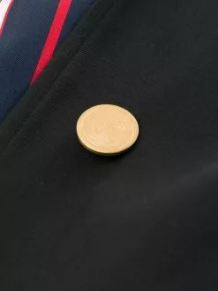 Thom Browne box-pleat raglan bal collar overcoat