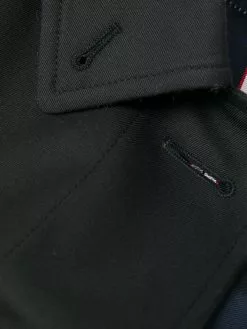 Thom Browne box-pleat raglan bal collar overcoat