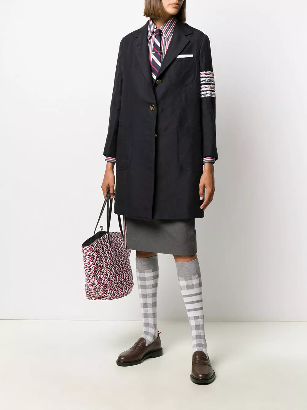Thom Browne 4 bar unconstructed coat single breasted coats of women 2 Thom Browne 4-bar unconstructed coat