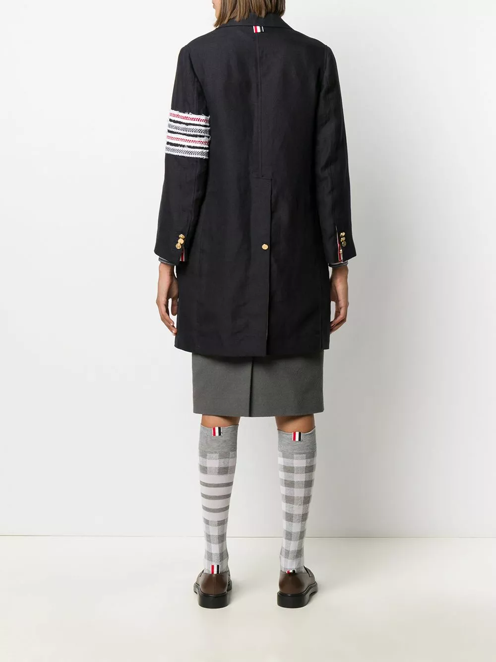 Thom Browne 4 bar unconstructed coat single breasted coats of women 4 Thom Browne 4-bar unconstructed coat