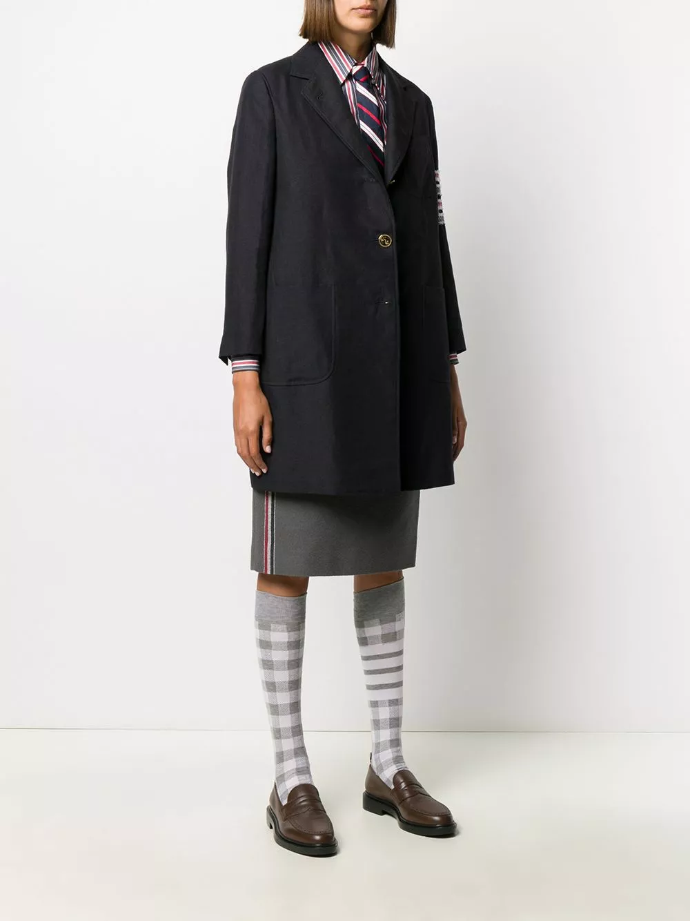 Thom Browne 4 bar unconstructed coat single breasted coats of women 3 Thom Browne 4-bar unconstructed coat